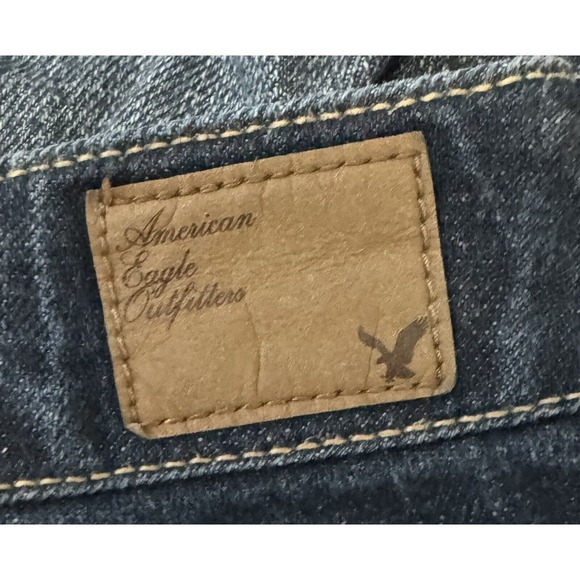 American Eagle Jeans Size 12 Dark Wash Boy Fit Mid-Rise Ankle Denim - Picture 5 of 11